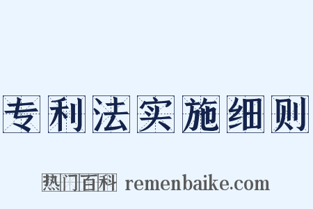 专利法实施细则是什么意思的图片